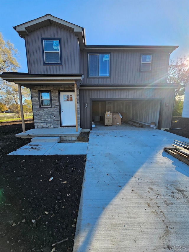 front facade featuring a garage