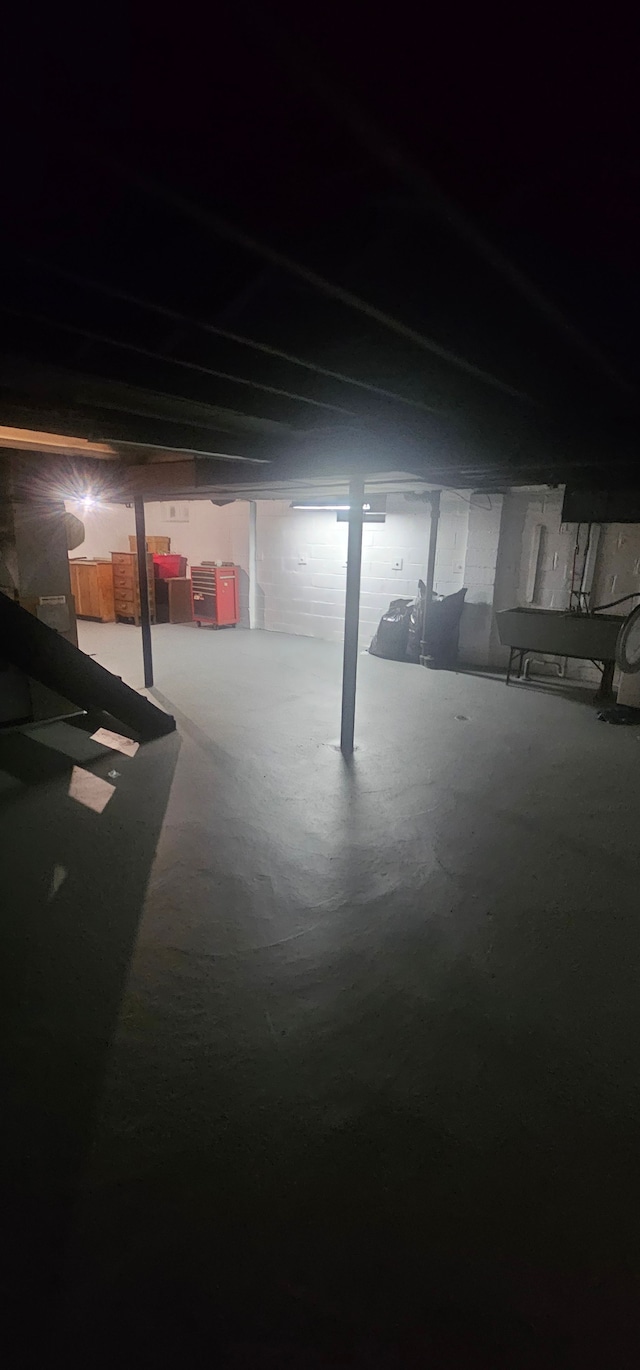 view of basement