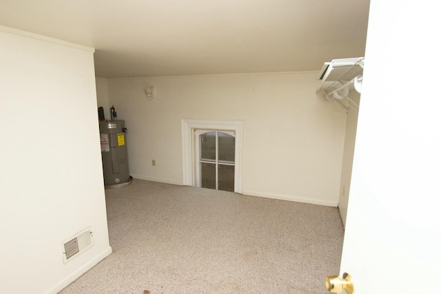 interior space with water heater