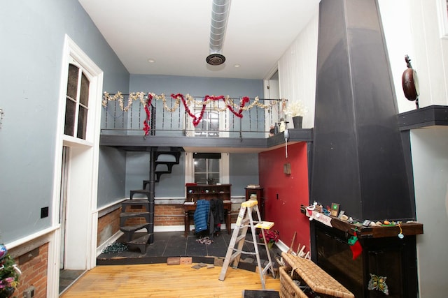 interior space featuring hardwood / wood-style flooring