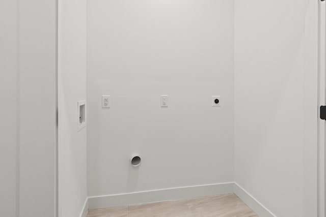 washroom with washer hookup and electric dryer hookup