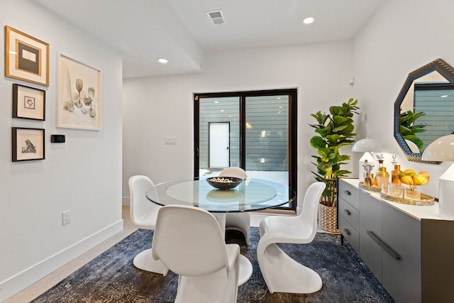 view of dining room