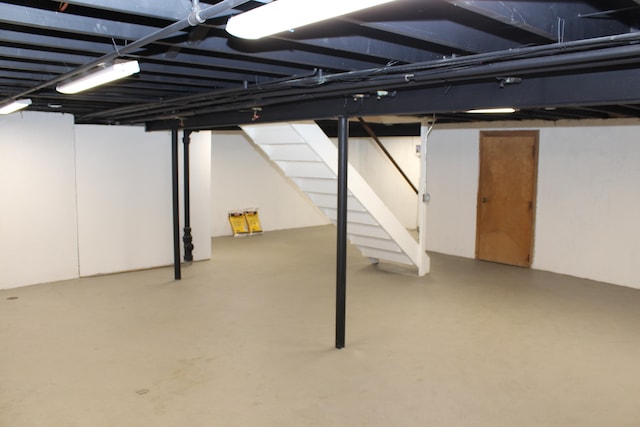 view of basement