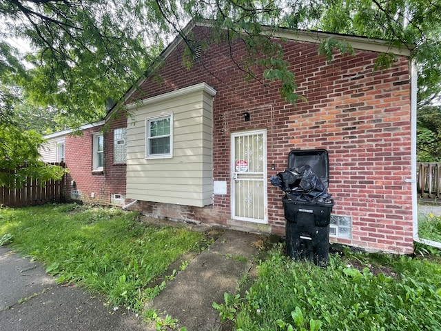 10444 Wayburn St, Detroit, MI 48224 - view of front of house with brick siding and crawl space