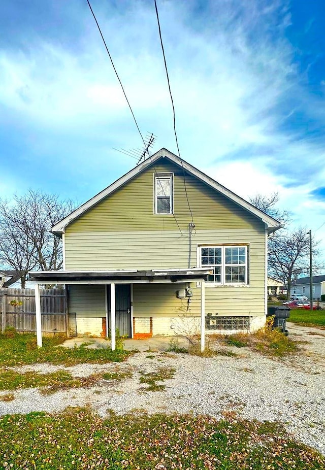 view of rear view of property