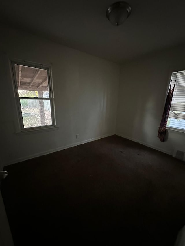 view of carpeted empty room