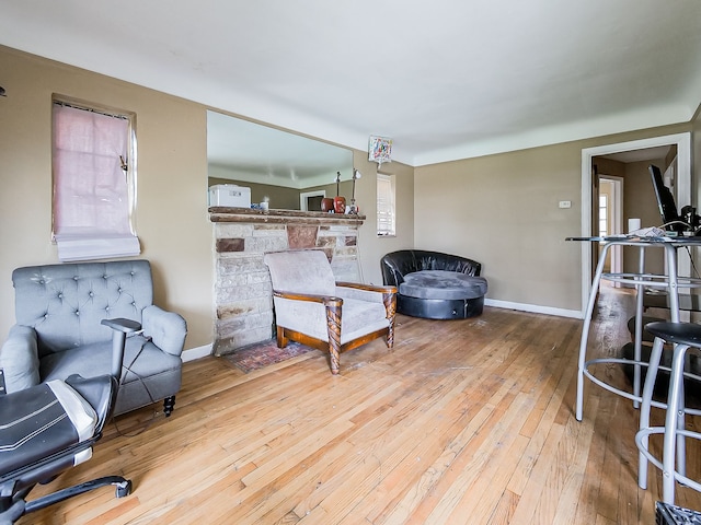 interior space featuring wood-type flooring