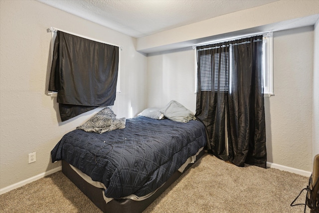 bedroom with carpet floors