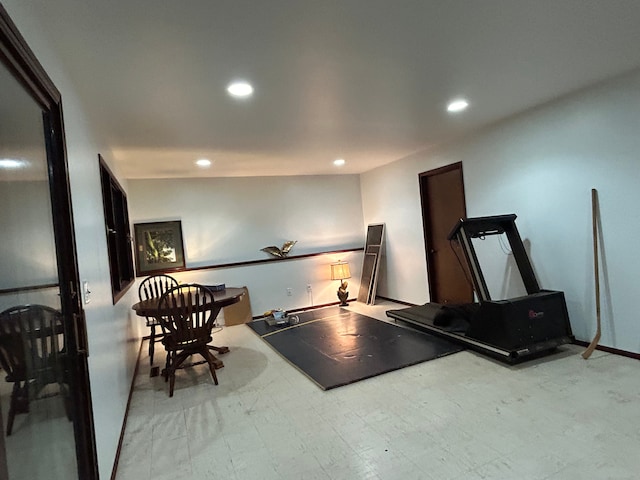 view of workout area