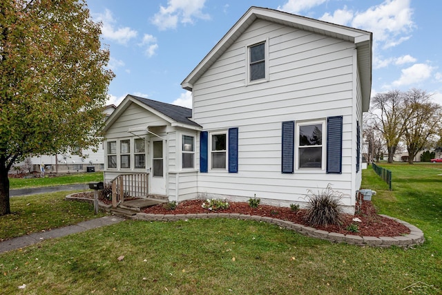 view of property with a front yard