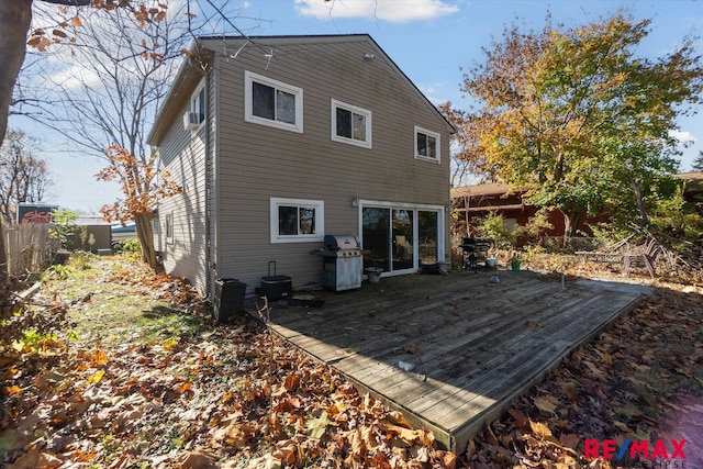 back of property with a deck