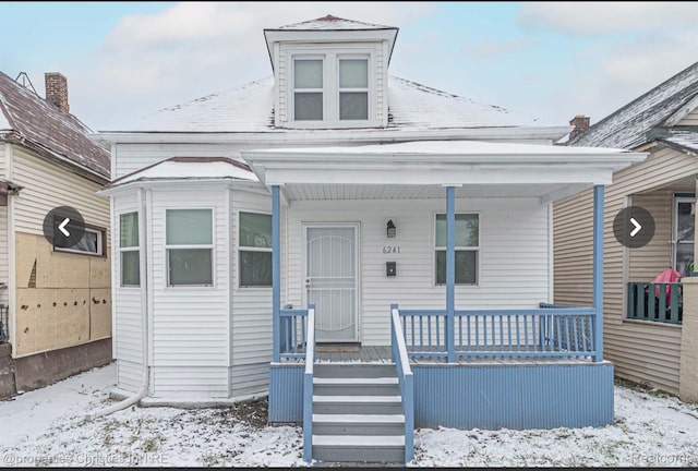 view of front of house featuring covered porch