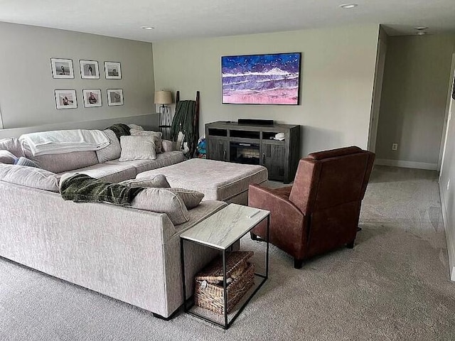 view of carpeted living room