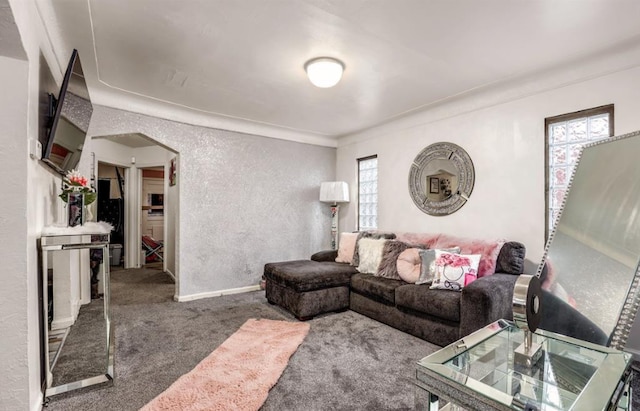 view of carpeted living room