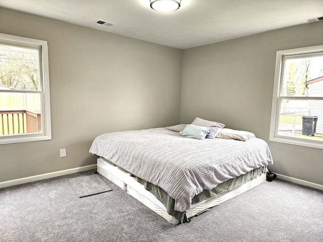 view of carpeted bedroom