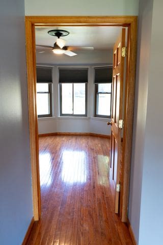 hall featuring hardwood / wood-style floors