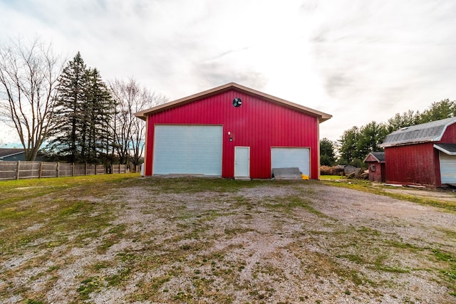 view of outdoor structure featuring a garage