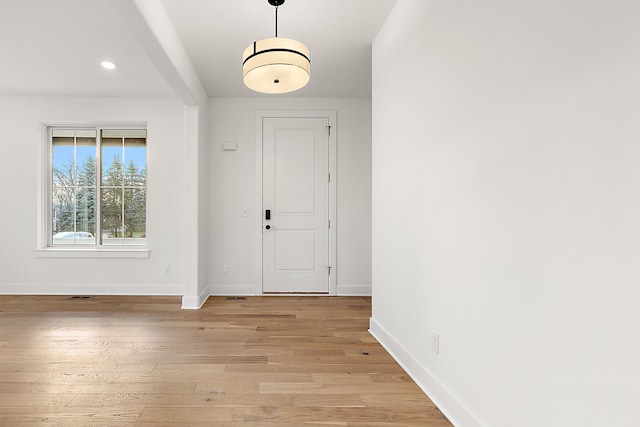 foyer featuring light hardwood / wood-style flooring