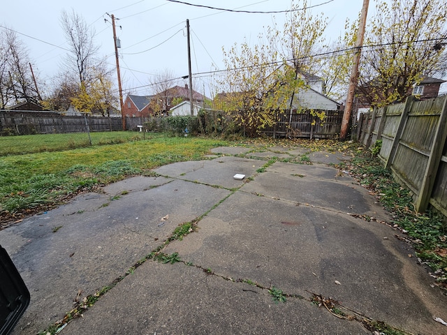 view of yard featuring a patio