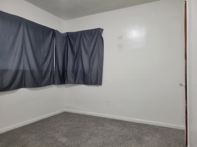 empty room featuring carpet flooring and a textured ceiling