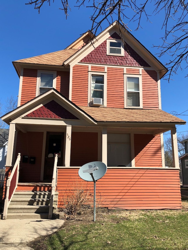 view of front facade featuring a porch