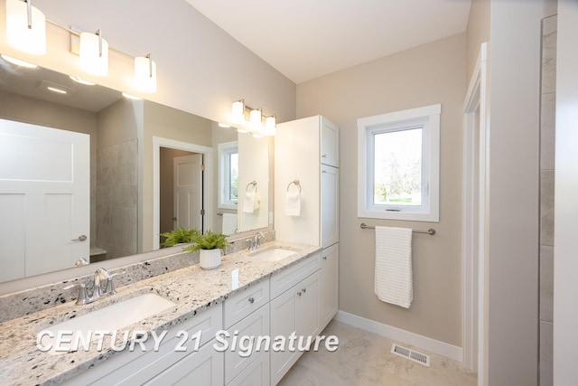 bathroom with vanity