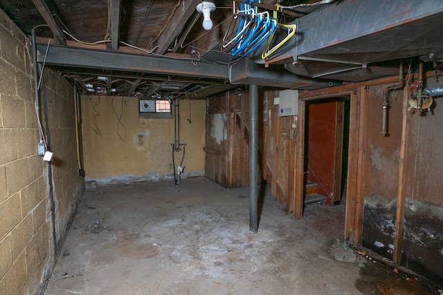 view of basement