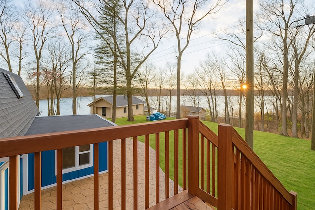 771 Hurley Dr, Howell, MI 48843 - deck featuring a water view and a yard