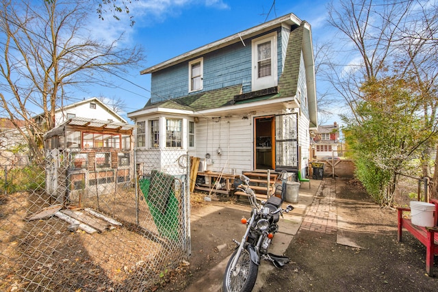 view of rear view of property