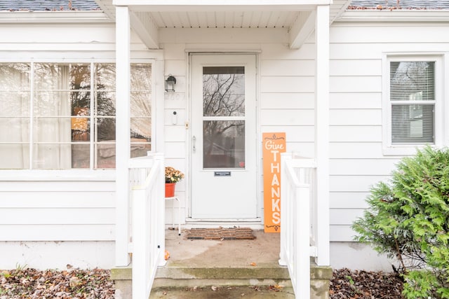 view of doorway to property