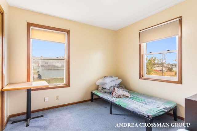 view of carpeted bedroom