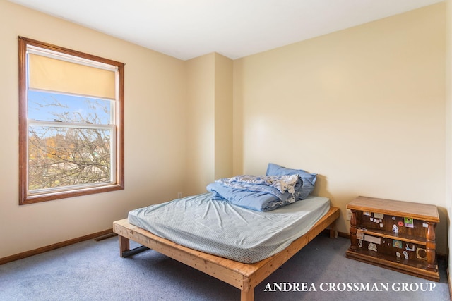 view of carpeted bedroom