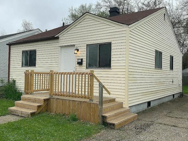 view of rear view of property