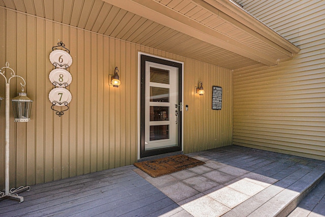 view of doorway to property