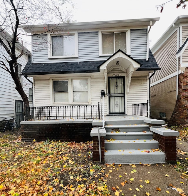 view of front of house featuring covered porch