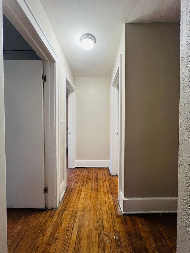 hallway featuring hardwood / wood-style floors