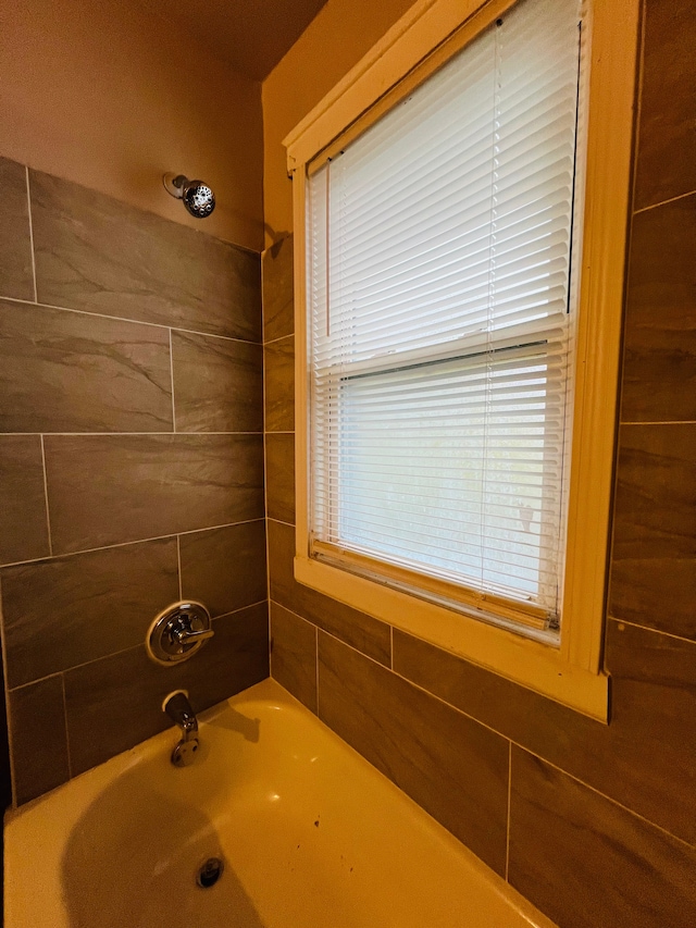 bathroom featuring bathtub / shower combination