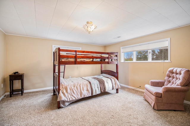 view of carpeted bedroom