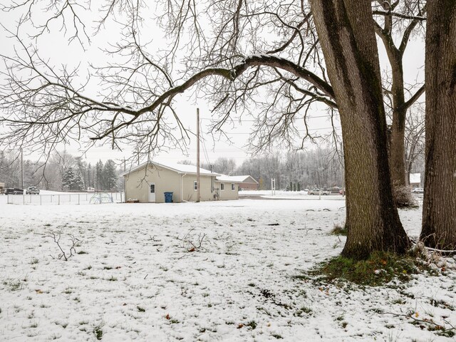 view of snowy yard