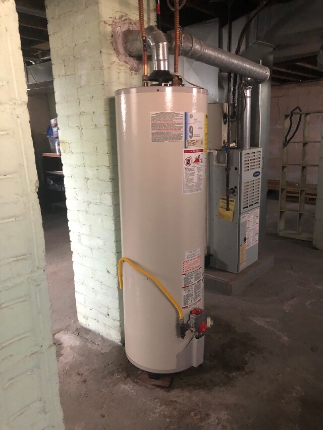 212 15th St, Port Huron, MI 48060 - utility room featuring water heater