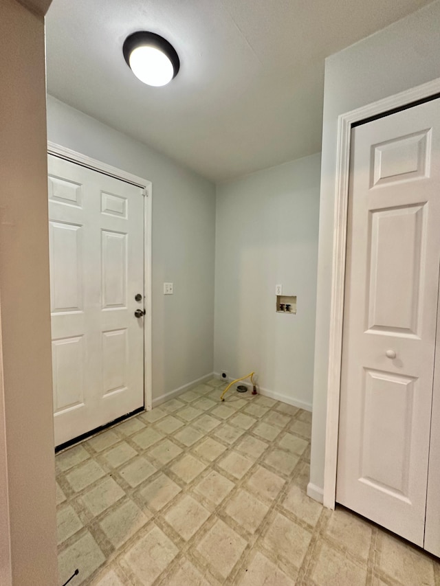 laundry area featuring washer hookup