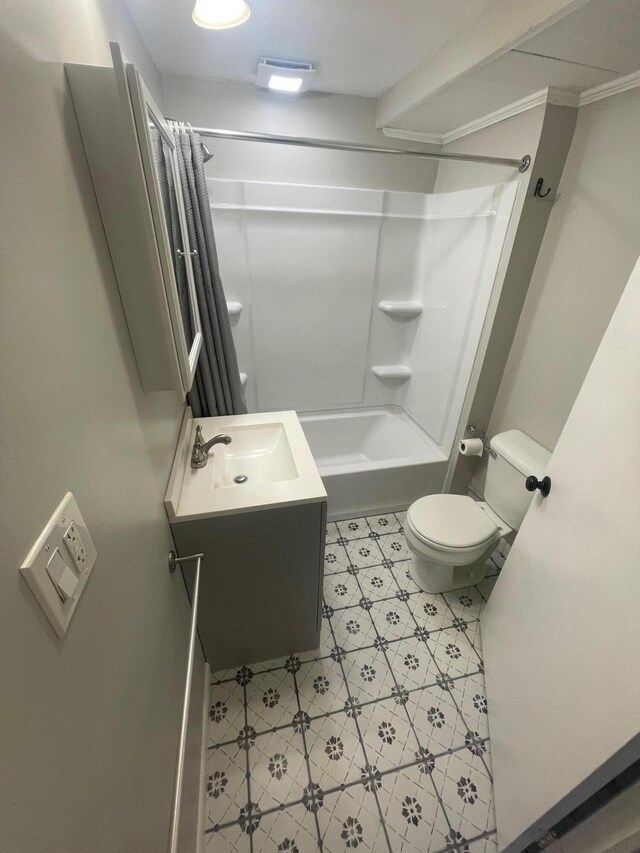 318 N Grand St, Schoolcraft, MI 49087 - full bath with vanity, toilet, and washtub / shower combination