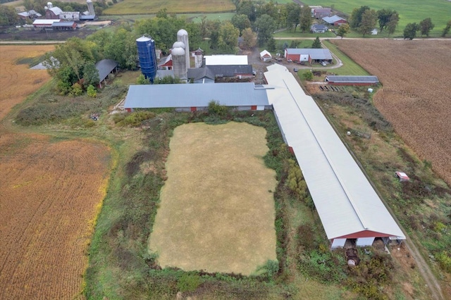 bird's eye view featuring a rural view