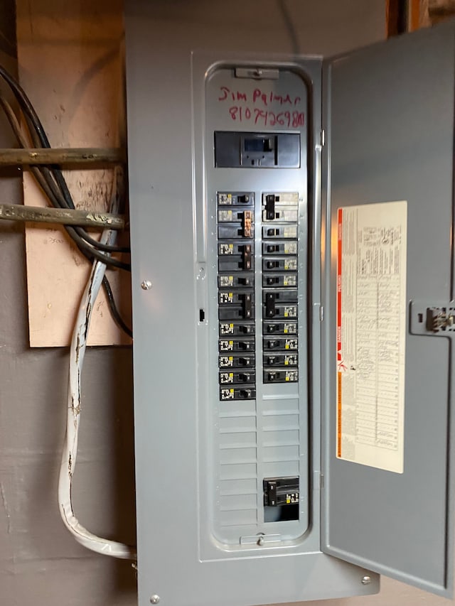 utility room with electric panel