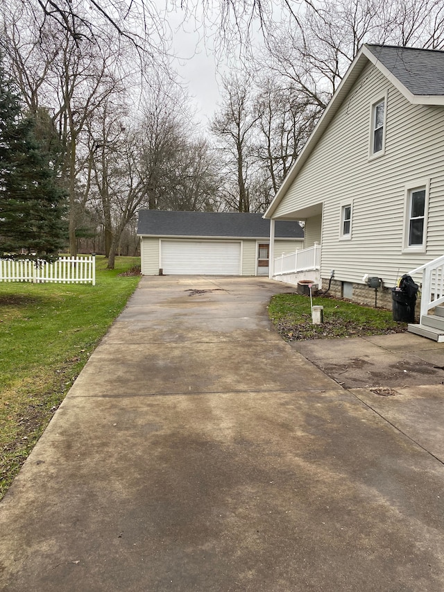 view of property exterior with covered porch and a yard