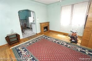 interior space with wood-type flooring