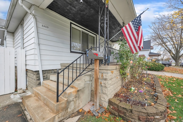 8459 Timken Ave, Warren, MI 48089 - property entrance with a porch