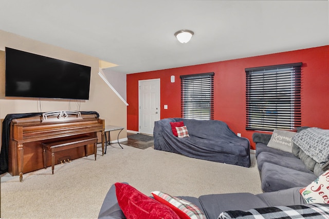 view of carpeted living room