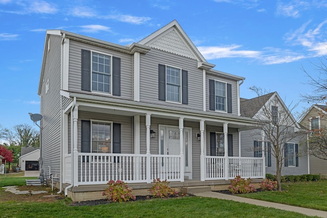 view of front of home featuring covered porch