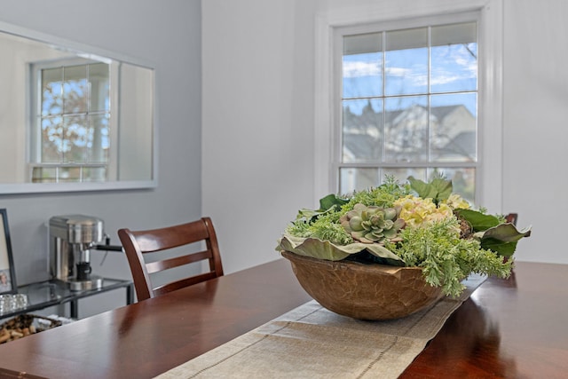 view of dining space